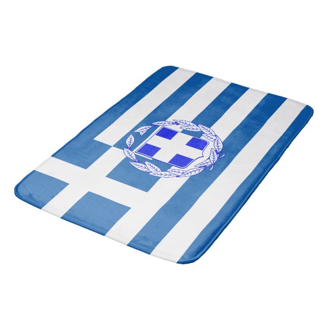 Greek flag bath mat (Angled)