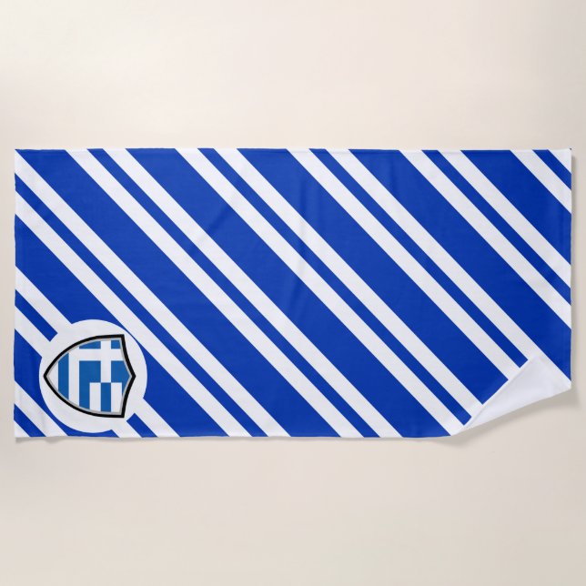 Greek flag beach towel (Front)