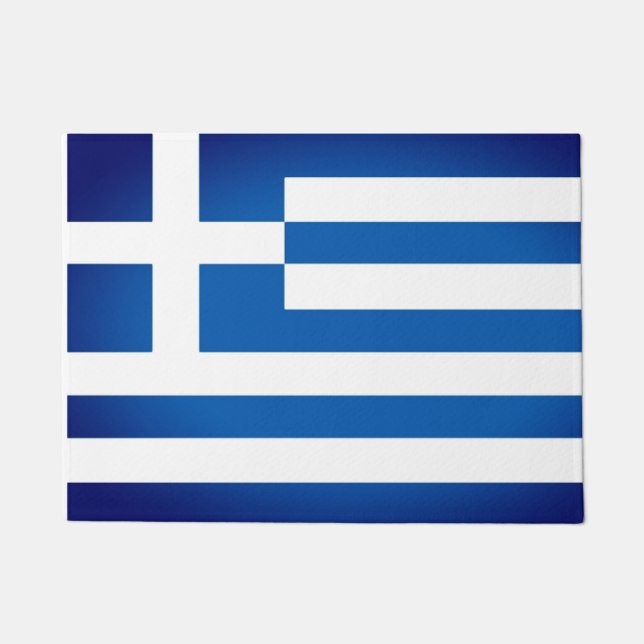 Greek Flag Door Mat (Front)