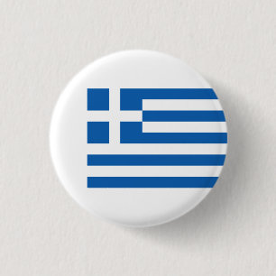 Greek Flag, Flag of Greece 3 Cm Round Badge