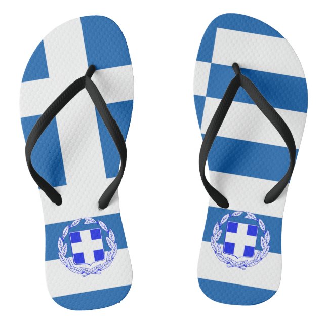 Greek flag flip flops (Footbed)
