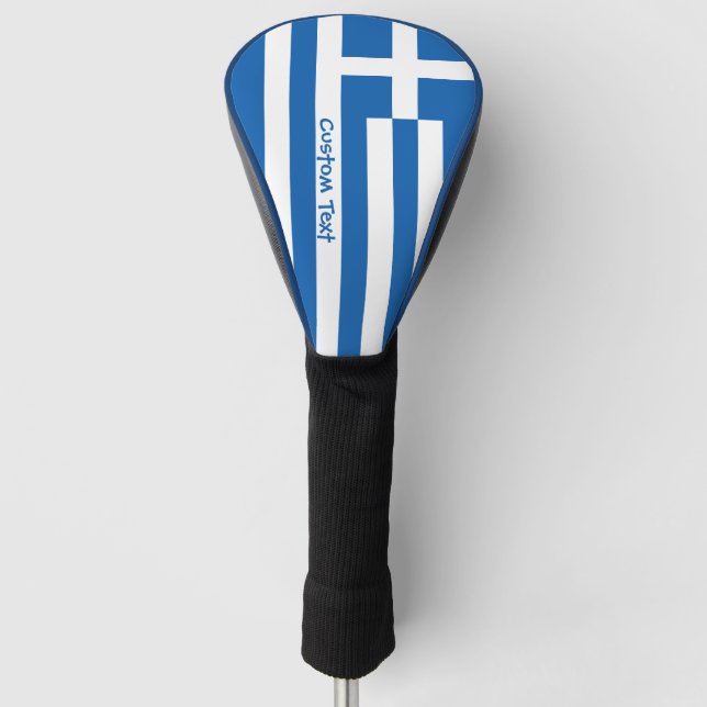 Greek Flag Golf Head Cover (Front)