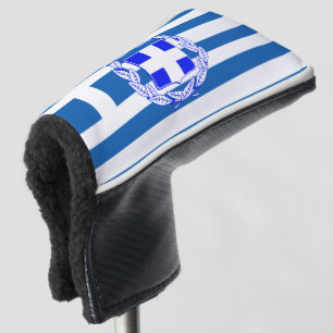 Greek flag golf head cover