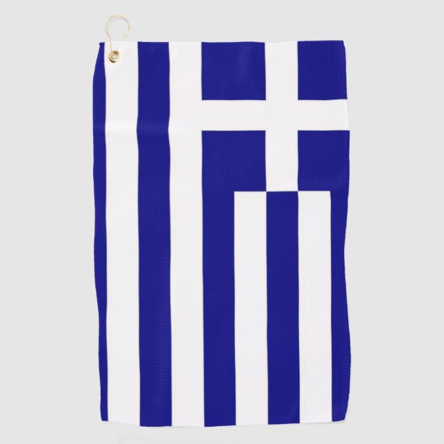 Greek Flag Golf Towel (Front)