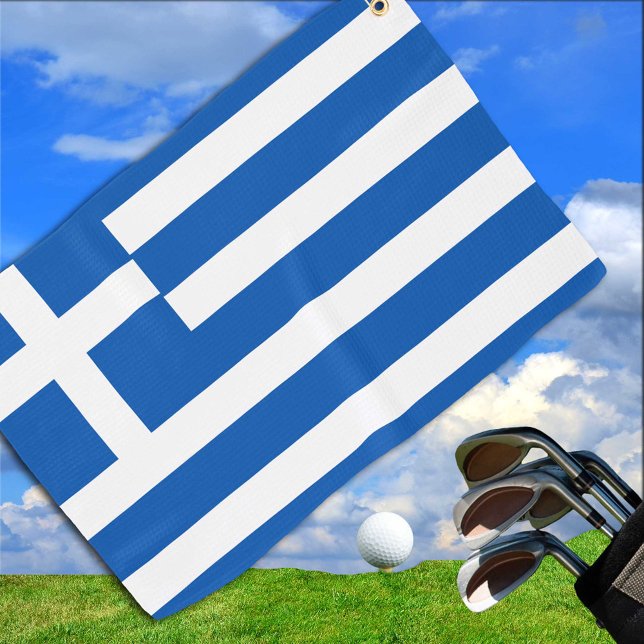 Greek Flag & Greece travel, holiday /sport fans Go Golf Towel (Creator Uploaded)