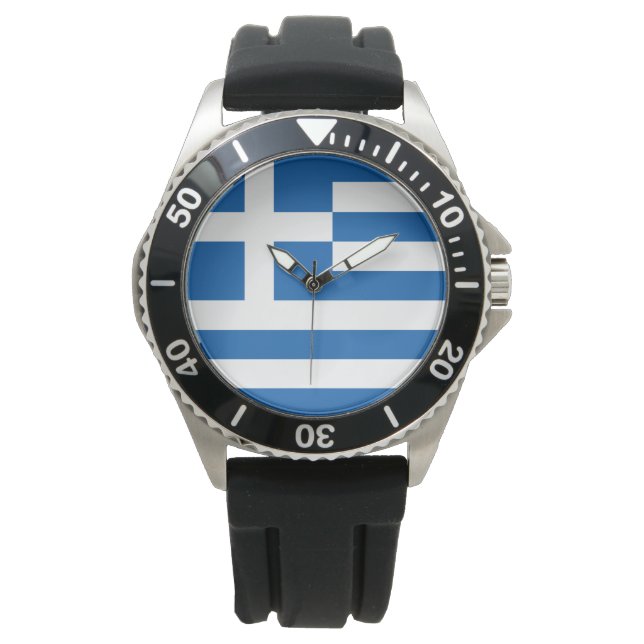 Greek Flag (Greece) Watch (Front)