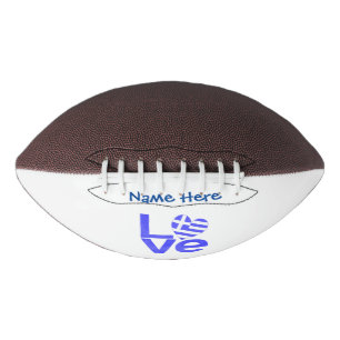 Greek Flag Heart Blue LOVE Personalised  American Football