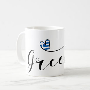 Greek Flag Heart, Greece Coffee Mug