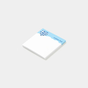 Greek Flag Heart Post-it Notes