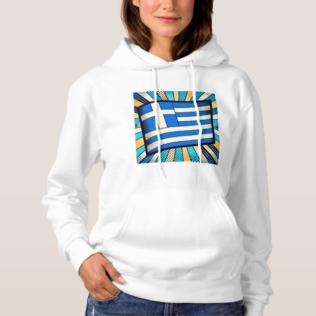 Greek flag hoodie (Front)