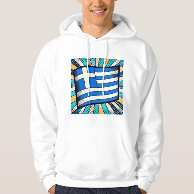 Greek flag hoodie (Front)