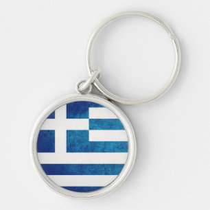 Greek Flag Key Ring