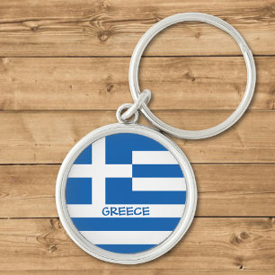 Greek Flag Key Ring