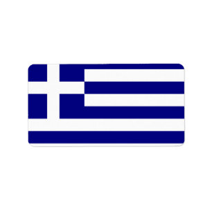 Greek Flag Label