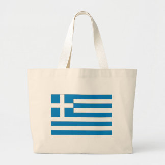 Greek Flag Large Tote Bag