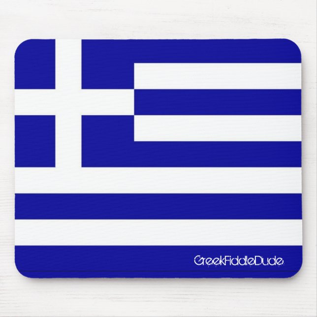 Greek Flag Mouse Pad (Front)