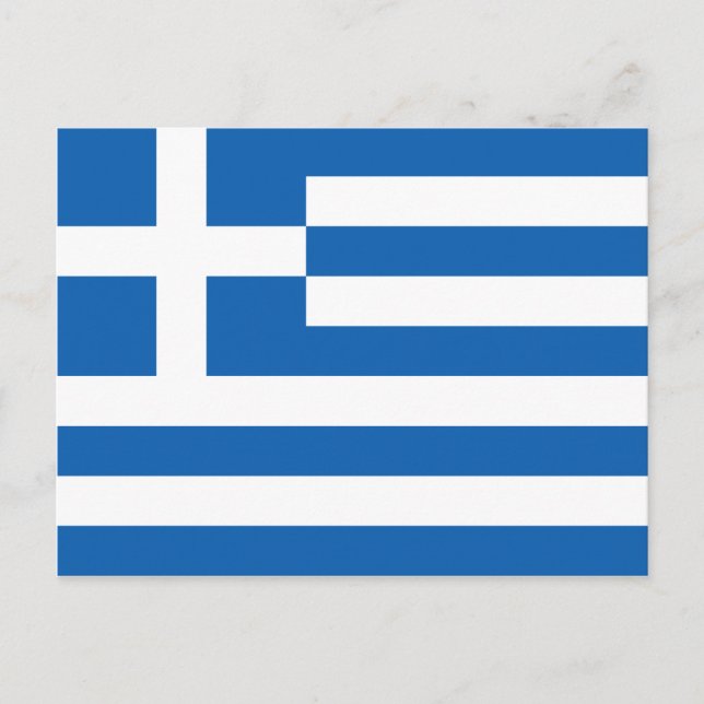 Greek flag of Greece custom postcards (Front)