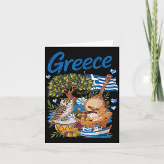 Greek Flag Outfit Idea for Kids with Hellenic Card