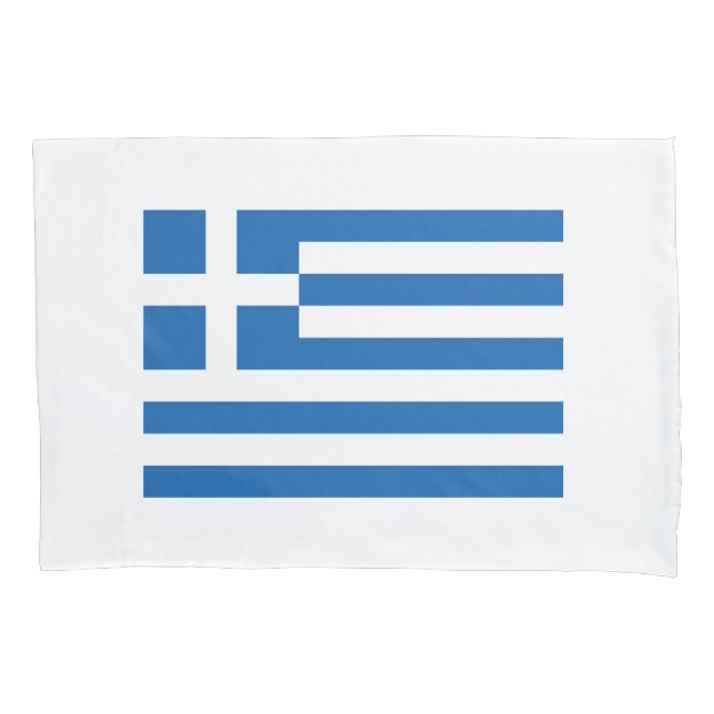 Greek flag pillowcase sleeve for bedroom (Front)