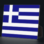 Greek Flag Plaque<br><div class="desc">Add a touch of Greek heritage to your space with our elegant plaque featuring the flag of Greece! Crafted with meticulous attention to detail, this plaque proudly showcases the iconic flag of Greece. The flag features nine horizontal stripes of blue and white, with a blue canton bearing a white cross...</div>