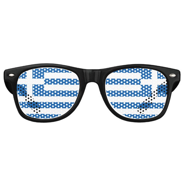 Greek Flag Retro Sunglasses (Front)