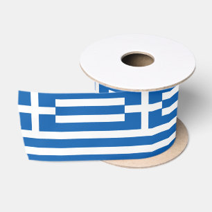 Greek Flag ribbon, patriotic Greece /sports Satin Ribbon