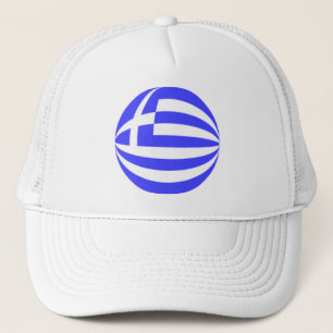 Greek Flag Sphere Trucker Hat