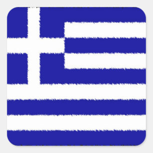 Greek Flag Square Sticker