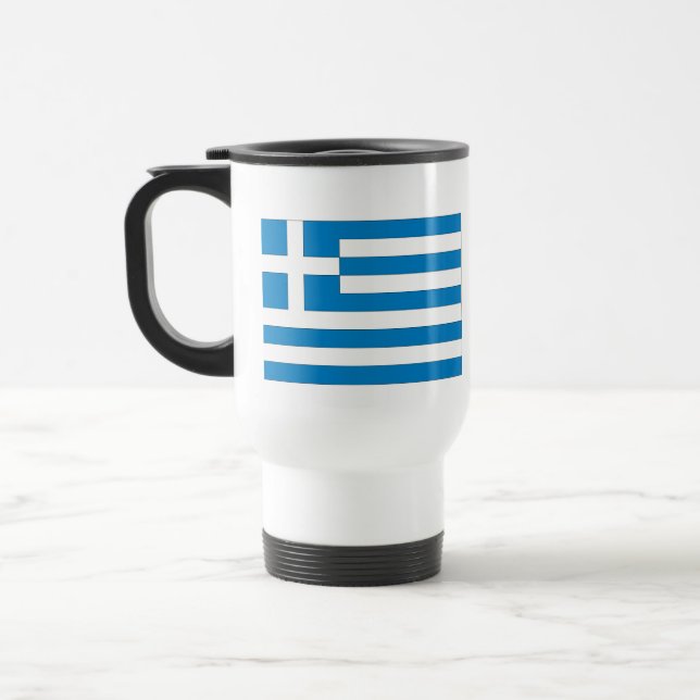 Greek Flag Travel Mug (Left)
