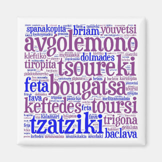 Greek Food Fridge Magnet