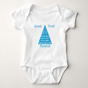 Greek Food Pyramid Baby Bodysuit