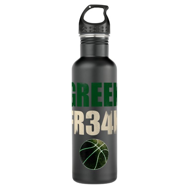 GREEK FR34K Milwaukee Wisconsin Basketball Champio 710 Ml Water Bottle (Front)
