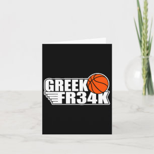 Greek Fr&# k Bysketbyll Milwaukee Freak Geek  Card