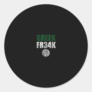 Greek Fr&#; k Milwaukee Wisconsin Sketll Champions Classic Round Sticker