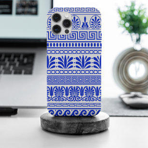 Greek Fret, Mediterranean Pattern, Blue iPhone 15 Pro Max Case