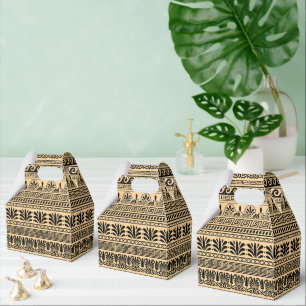 Greek Fret, Mediterranean Pattern, Brown Favour Box