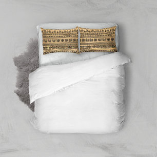 Greek Fret, Mediterranean Pattern, Brown Pillowcase