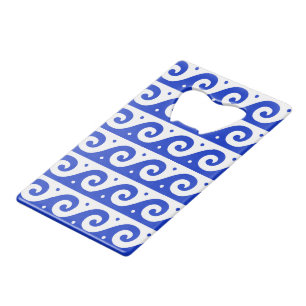 Greek Fret, Mediterranean Wave Pattern, Blue