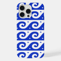 Greek Fret, Mediterranean Wave Pattern, Blue