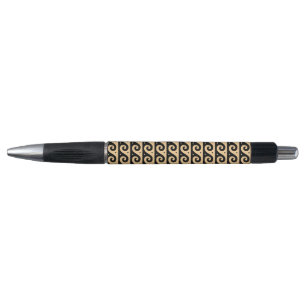 Greek Fret, Mediterranean Wave Pattern, Brown