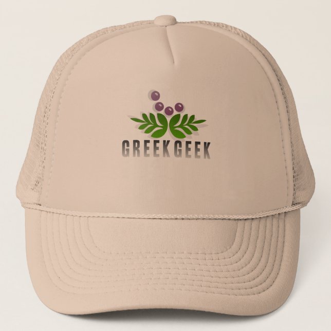 Greek Geek Trucker Hat (Front)