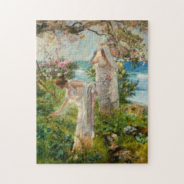 Greek Girls on the Shore Joaquín Sorolla Art Jigsaw Puzzle (Vertical)