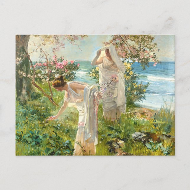 Greek Girls On The Shore Joaquin Sorolla Y Bastida Postcard (Front)