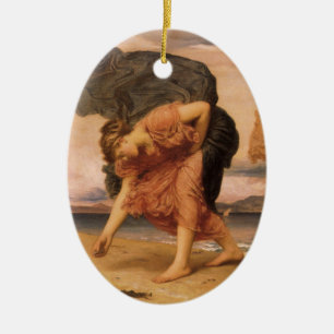 Greek Girls Picking Up Pebbles By Lord Leighton Ceramic Tree Decoration