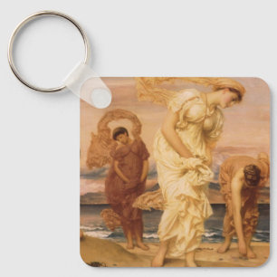 Greek Girls Picking Up Pebbles By Lord Leighton Key Ring