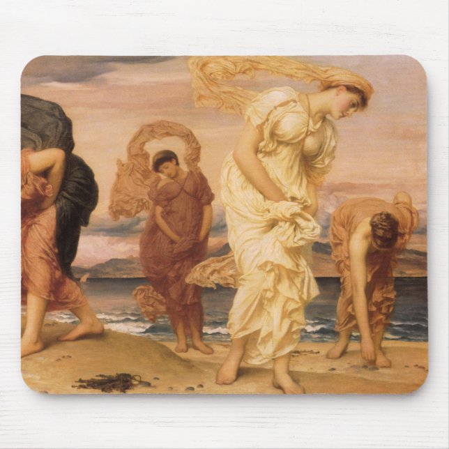Greek Girls Picking Up Pebbles By Lord Leighton Mouse Mat (Front)