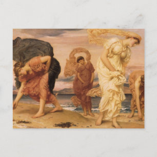 Greek Girls Picking Up Pebbles By Lord Leighton Postcard