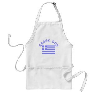 Greek God and Flag of Greece Standard Apron