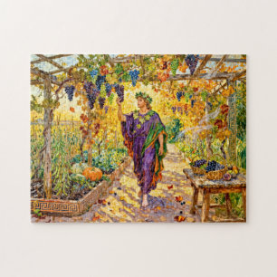 Greek God Dionysus Vineyard Walk Jigsaw Puzzle