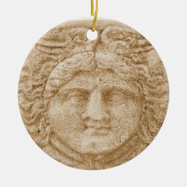 Greek God HERMES Ceramic Tree Decoration (Front)